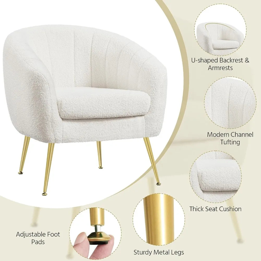 Sherpa Fabric Accent Chair