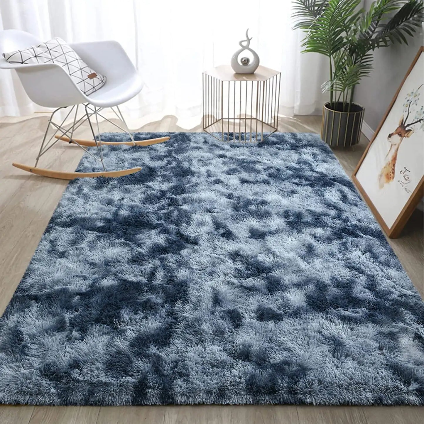 Soft Plush Tie Dye Velvet Rugs