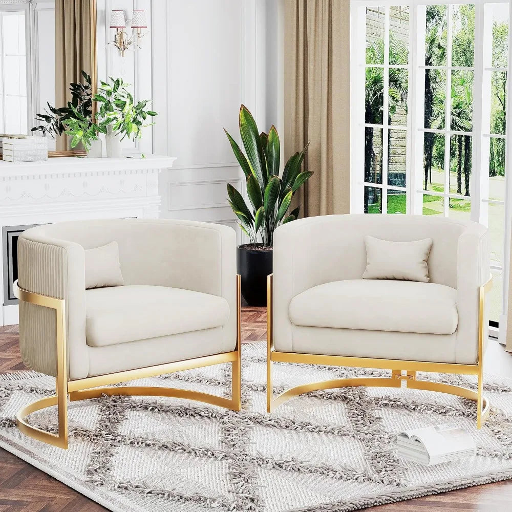 Velvet Modern Barrel Chair