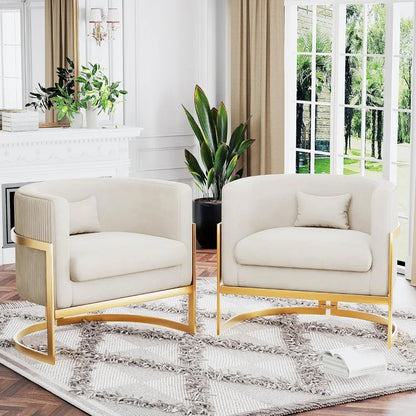 Velvet Modern Barrel Chair