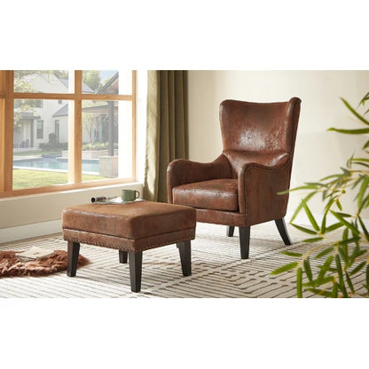 Hi-back Vintage Distressed Lounge Chair