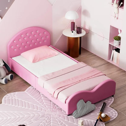 Twin Bed Platform with Headboard