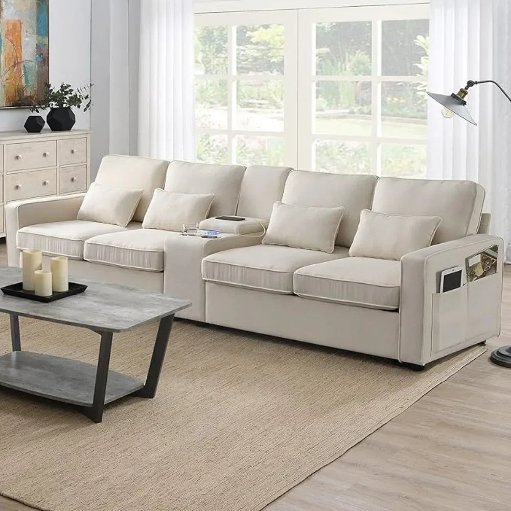 Sectional Sofa with Console
