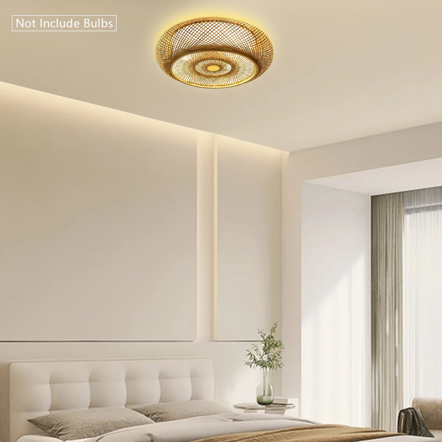 Rattan Ceiling Light Fixture