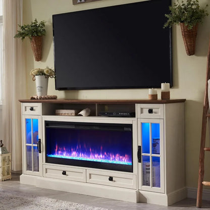 Fireplace TV Stand for 80 Inch TV