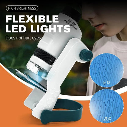 Portable Microscope with LED Light
