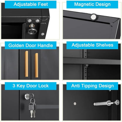 Display Cabinet with Glass Doors