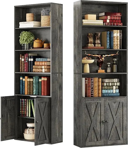 Industrial Bookshelves and Bookcases with Doors