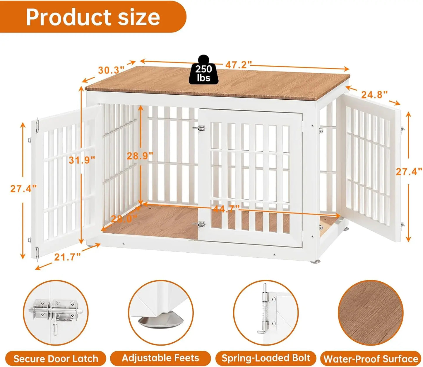 48" Heavy Duty Dog Crate