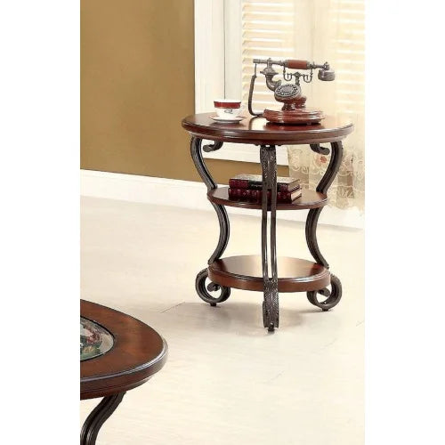 Traditional Style Brown Cherry SIDE TABLE
