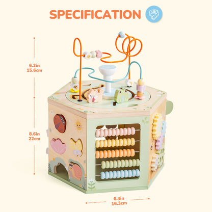 Wooden Montessori Activity Cube