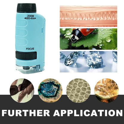 Portable Microscope with LED Light