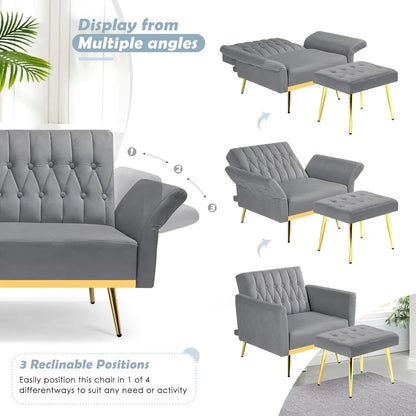 Accent Chair with Adjustable Backrest