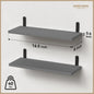 Rustic Wood Shelves Set of 2