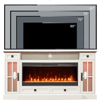 Fireplace TV Stand for 80 Inch TV