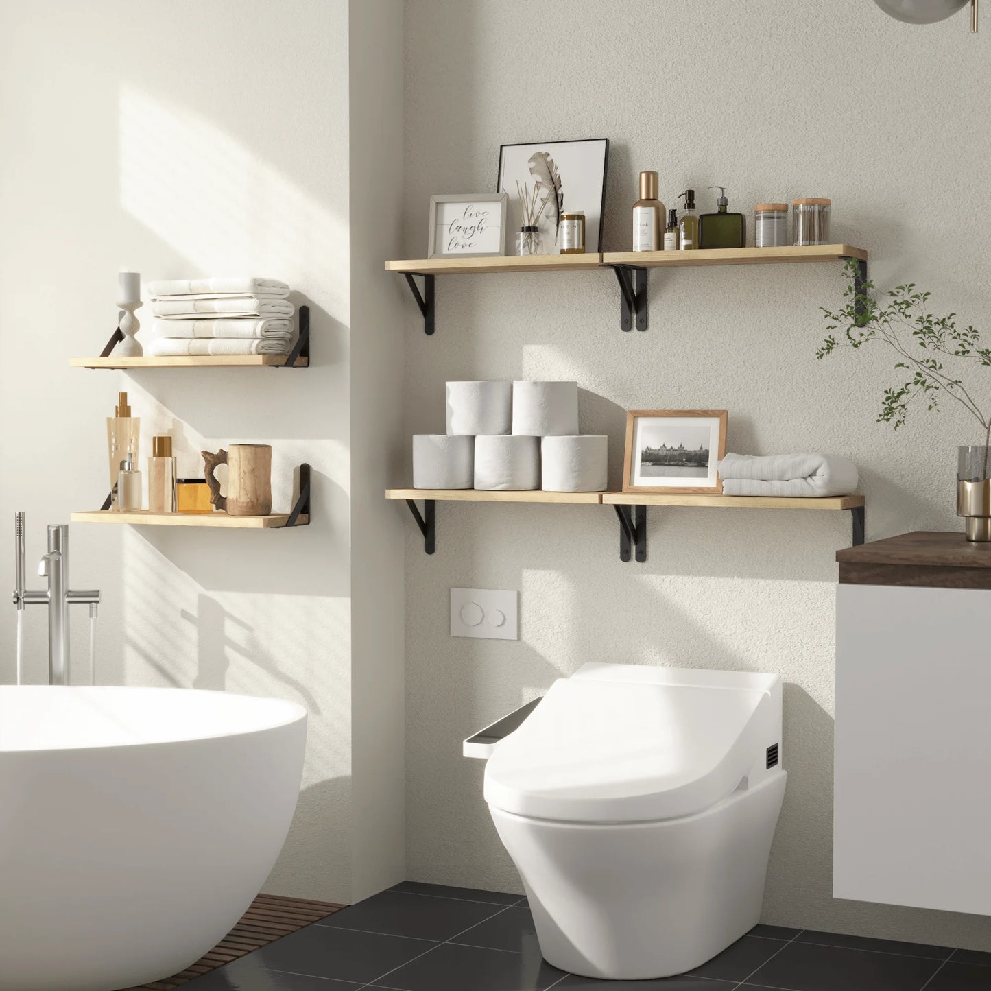 Rustic Floating Shelves for Wall