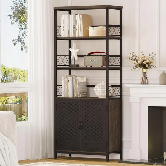 Farmhouse Book Shelf with Storage