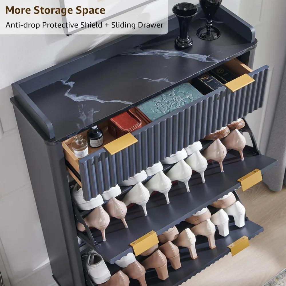 Storage Cabinet with 2 Flip Drawers