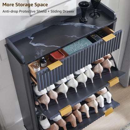 Storage Cabinet with 2 Flip Drawers