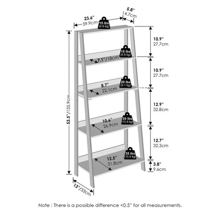 Ladder Bookcase 5-Tier