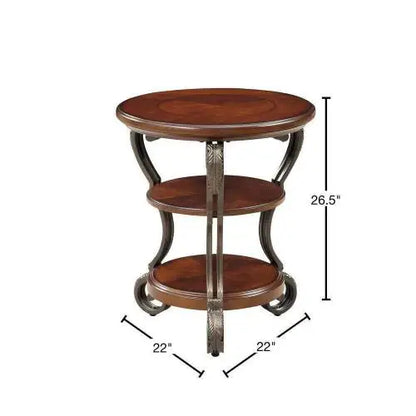 Traditional Style Brown Cherry SIDE TABLE