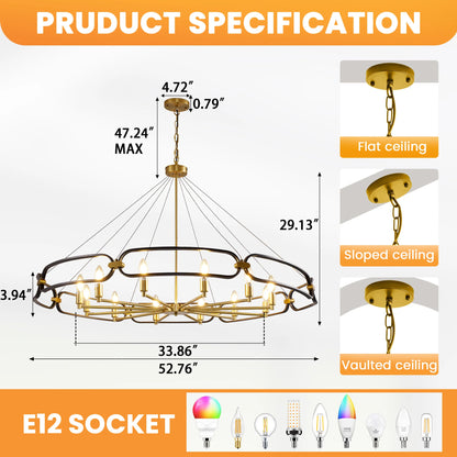 Vintage Black Chandelier