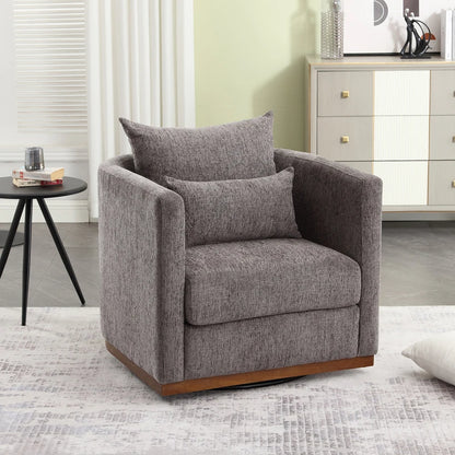 dark gray Swivel Barrel Chair