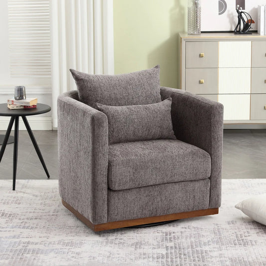 dark gray Swivel Barrel Chair