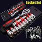 1/4" Ratchet Socket Wrench Set Drive Sockets