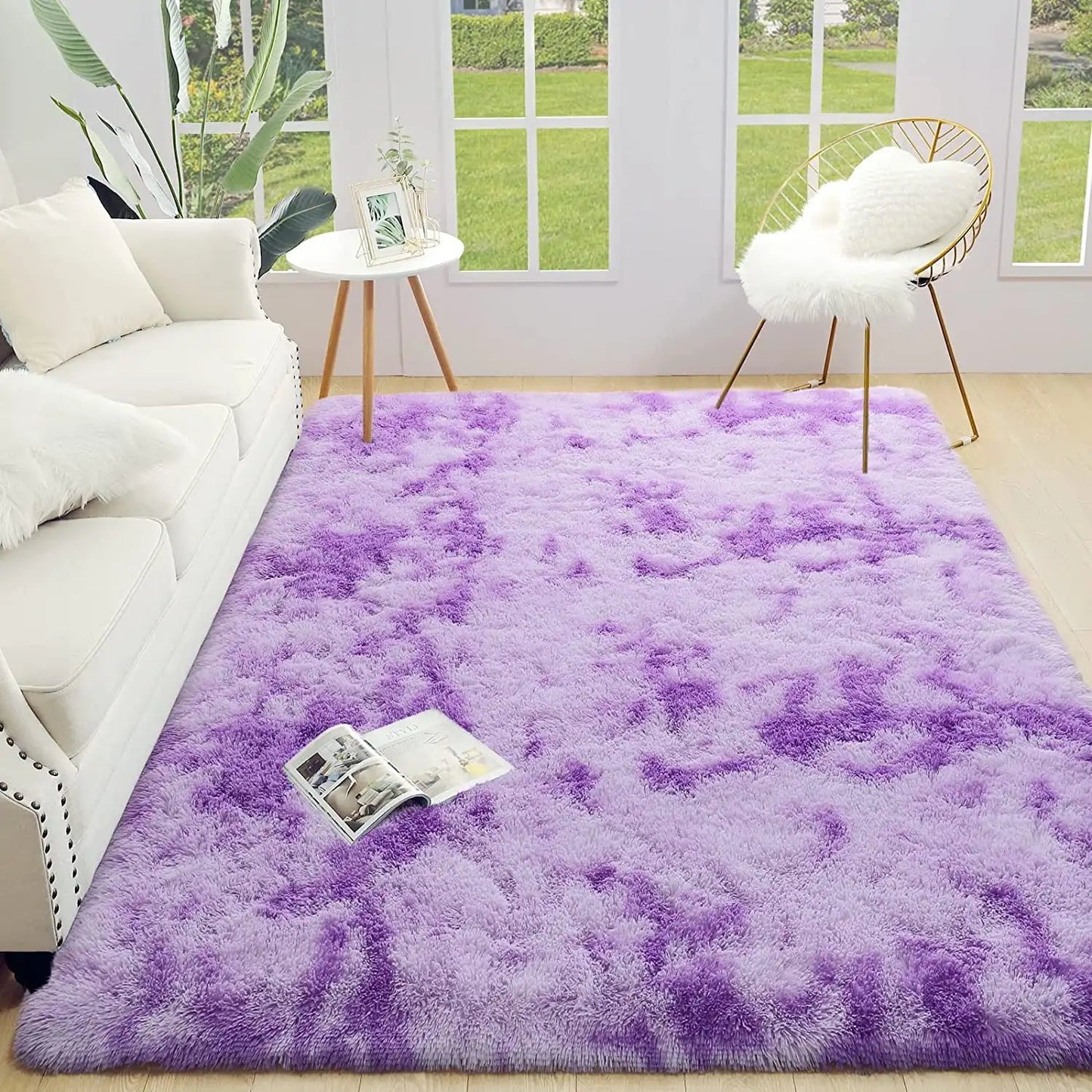 Soft Plush Tie Dye Velvet Rugs