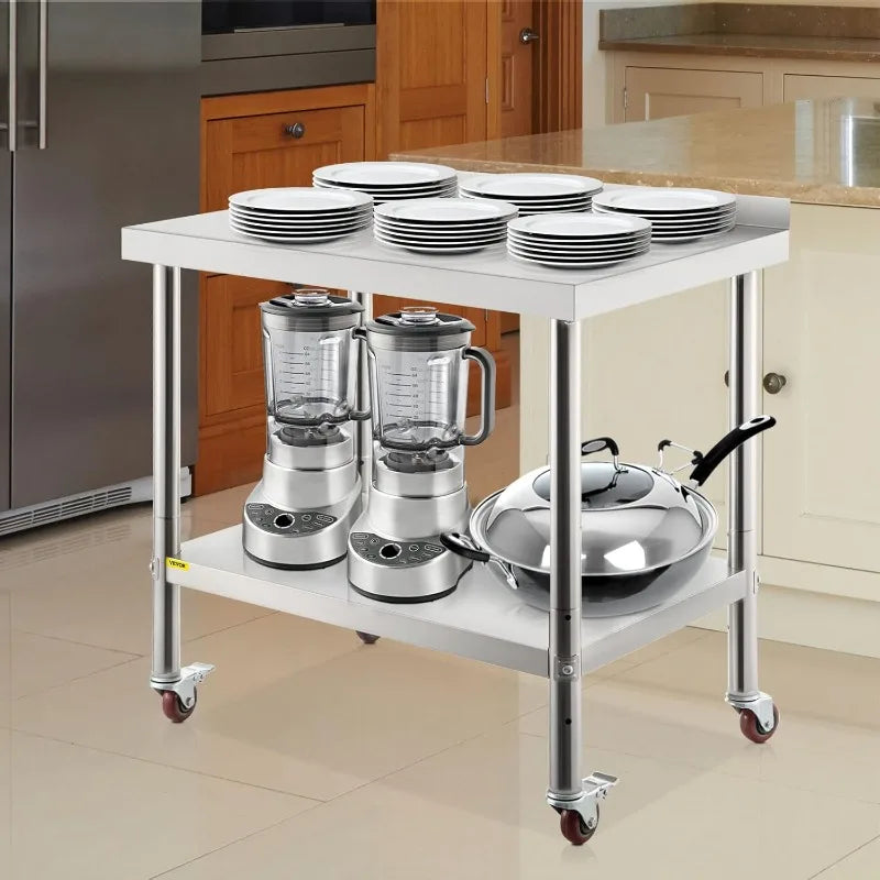 Stainless Steel Prep Table, 30 x 24 x 35