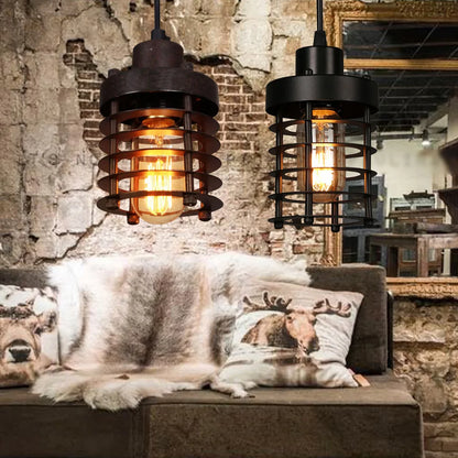 Rustic Vintage Industrial Iron Pendant Light