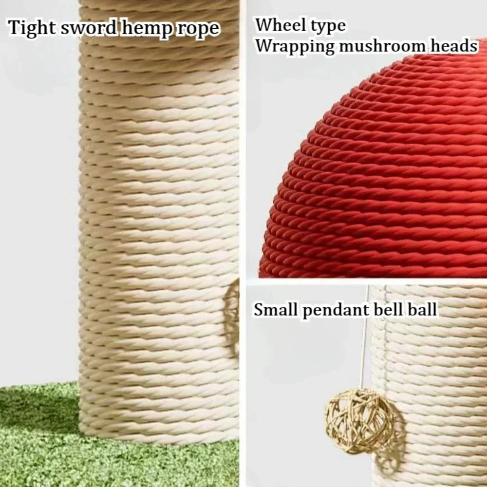 Mushroom Cats Scratching Column