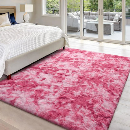 Soft Plush Tie Dye Velvet Rugs