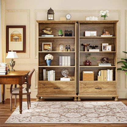 6-Shelf Bookcase with Drawer