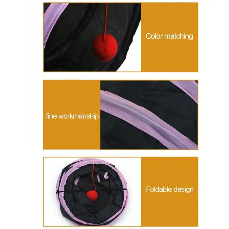 Cat Play Tunnel 3-Way Folding Tunnel