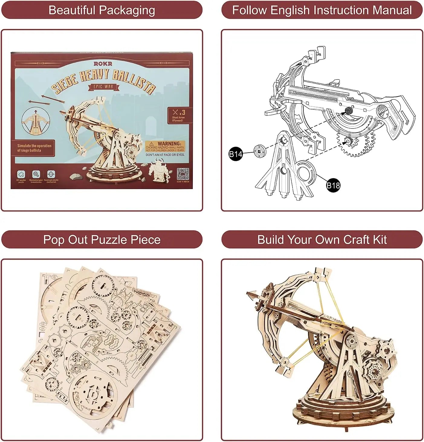 3D Wooden Puzzle Wooden Model