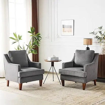 Mid-Century Accent Chairs Set of 2