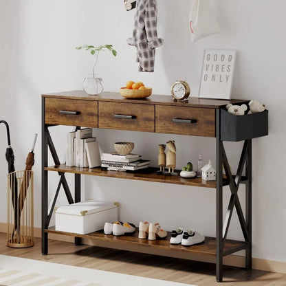 47" Console Table with 3 Drawers