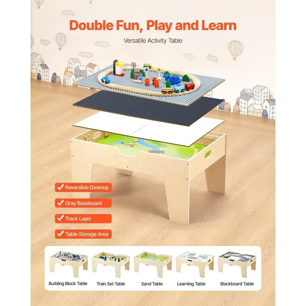 Activity Play Table with 290 Building Blocks