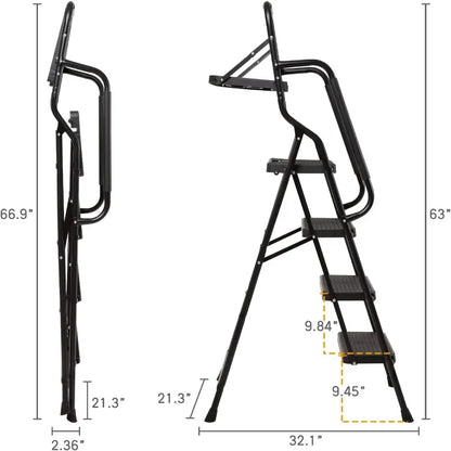 4 Step Ladder with Handrails