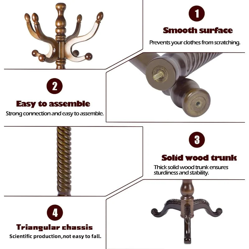 Natural Wood Coat Stands