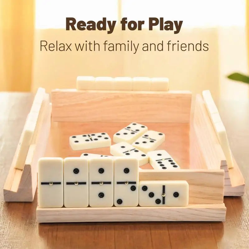 28pcs/Set Wooden Domino Board Games Funny Table Game Domino Toys Kid Children Educational Toys For Traveling Children's Gifts
