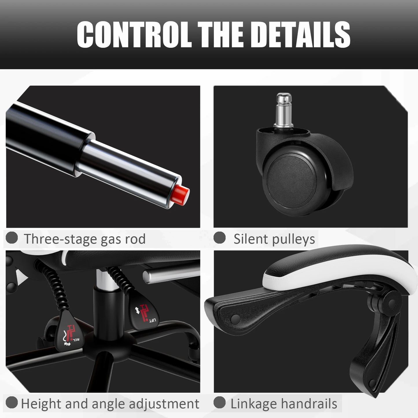 Ergonomic Office Reclining Chair with Footrest