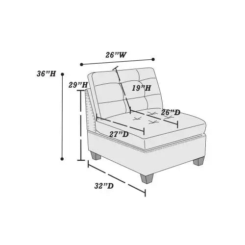 Tufted Armless Chair