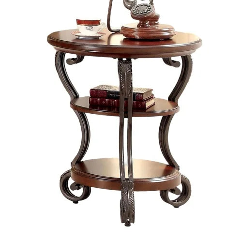 Traditional Style Brown Cherry SIDE TABLE