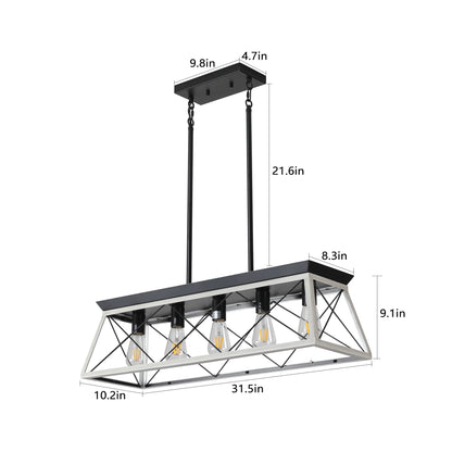 5-Light Farmhouse Chandeliers