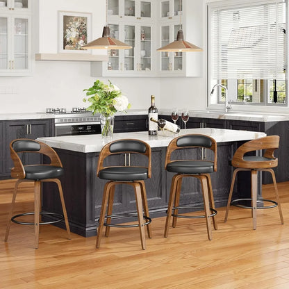 Swivel Bar Stools Set of 4, 26"
