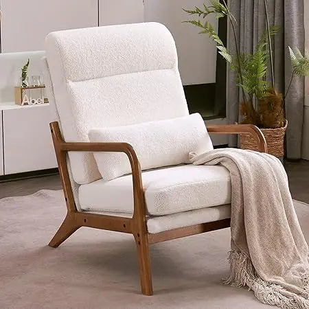 High Back Microfiber Rustic  Accent Chair
